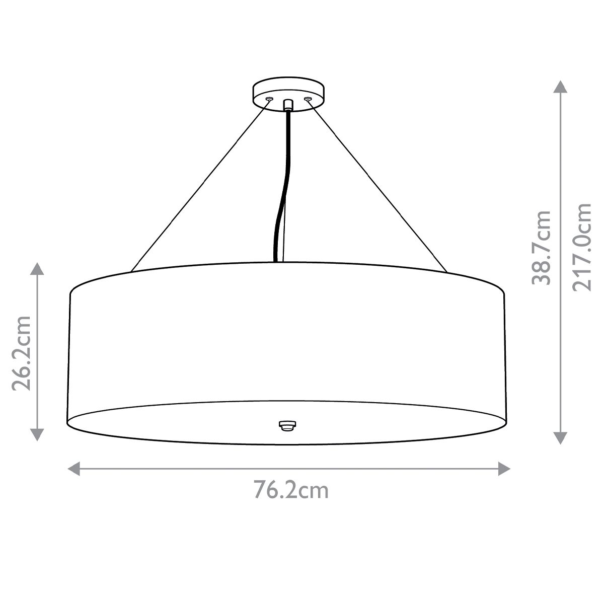 Pearce 30" Pendelleuchte mit Deckenplatte aus gealtertem Messing - gealtertes Messing mit elfenbeinfarbenem Schirm - Elsteadlighting - DL - PEARCE30 - 7LT - IV - AB