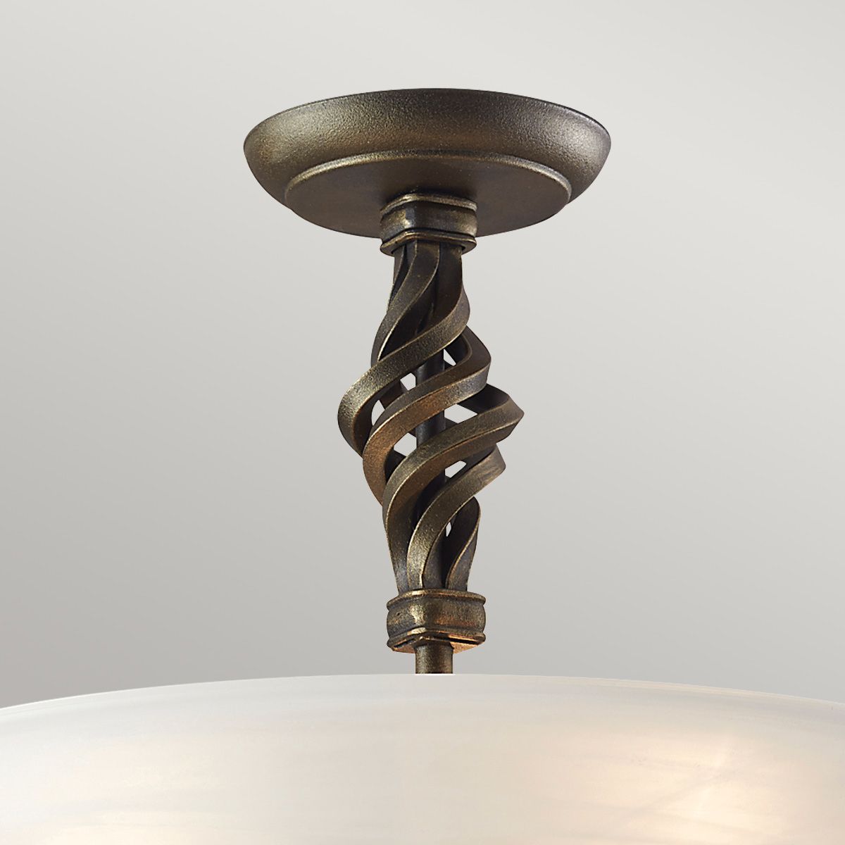 Pembroke 3 - flammig, halbbündig, Schwarz/Gold - Elsteadlighting - PB - SF - A - BLK - GOLD