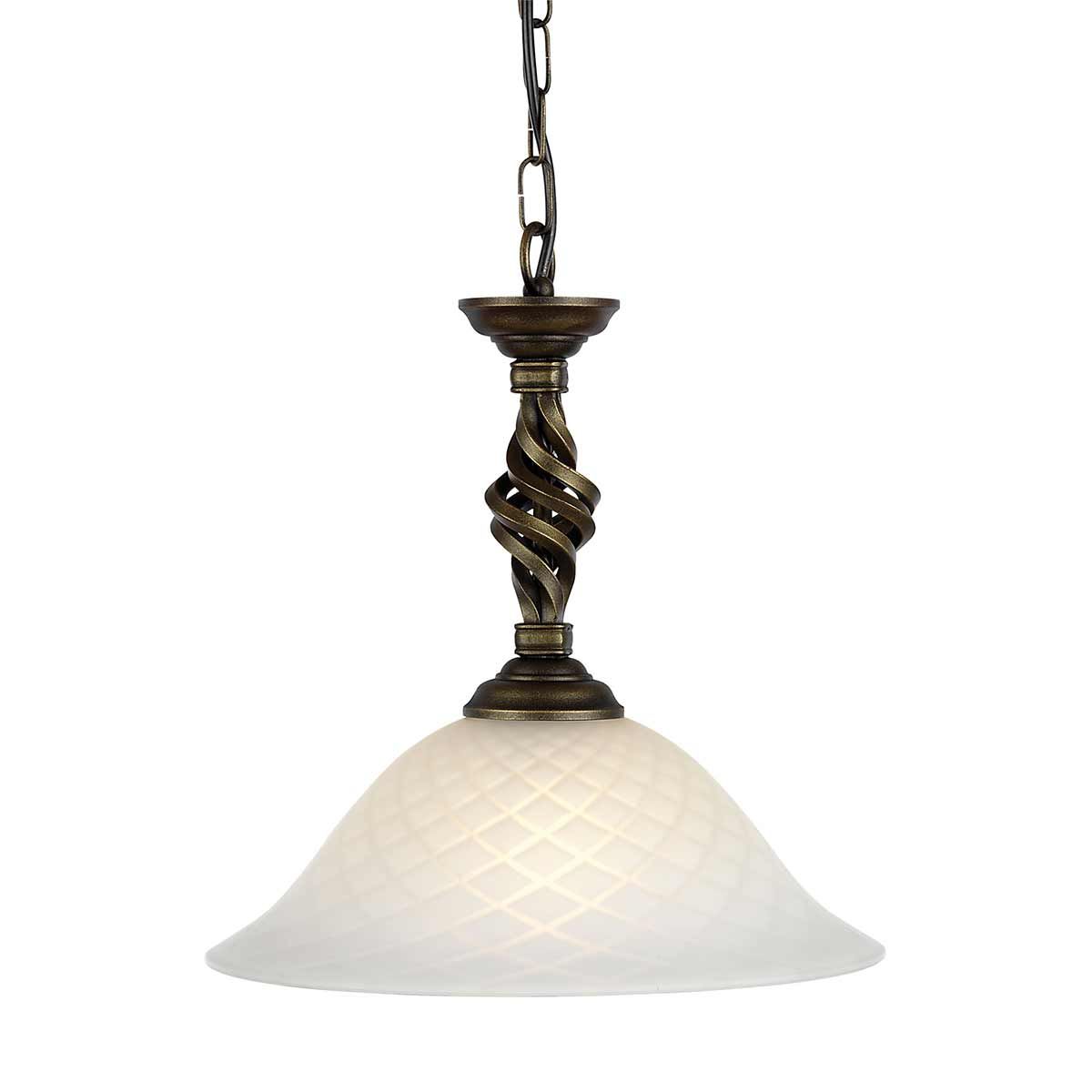 Pembroke Pendelleuchte mit 1 Licht - Schwarz/Gold - Elsteadlighting - PB - P - BLK - GOLD