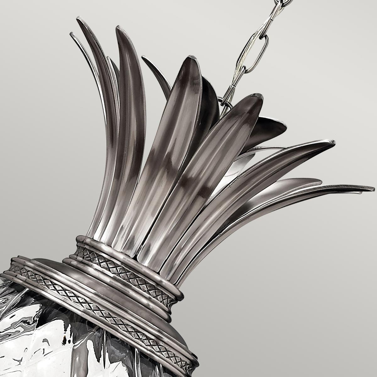 Pendelleuchte Plantation mit 4 Lichtern, poliertes Antik - Nickel - Elsteadlighting - HK - PLANT4 - P - PL