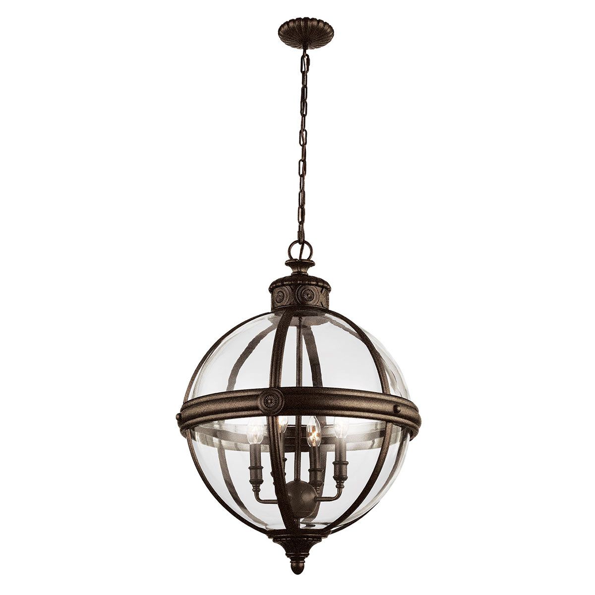 Pendelleuchter Adams mit 4 Lichtern, britische Bronze - Elsteadlighting - leuchtengrosshandel24