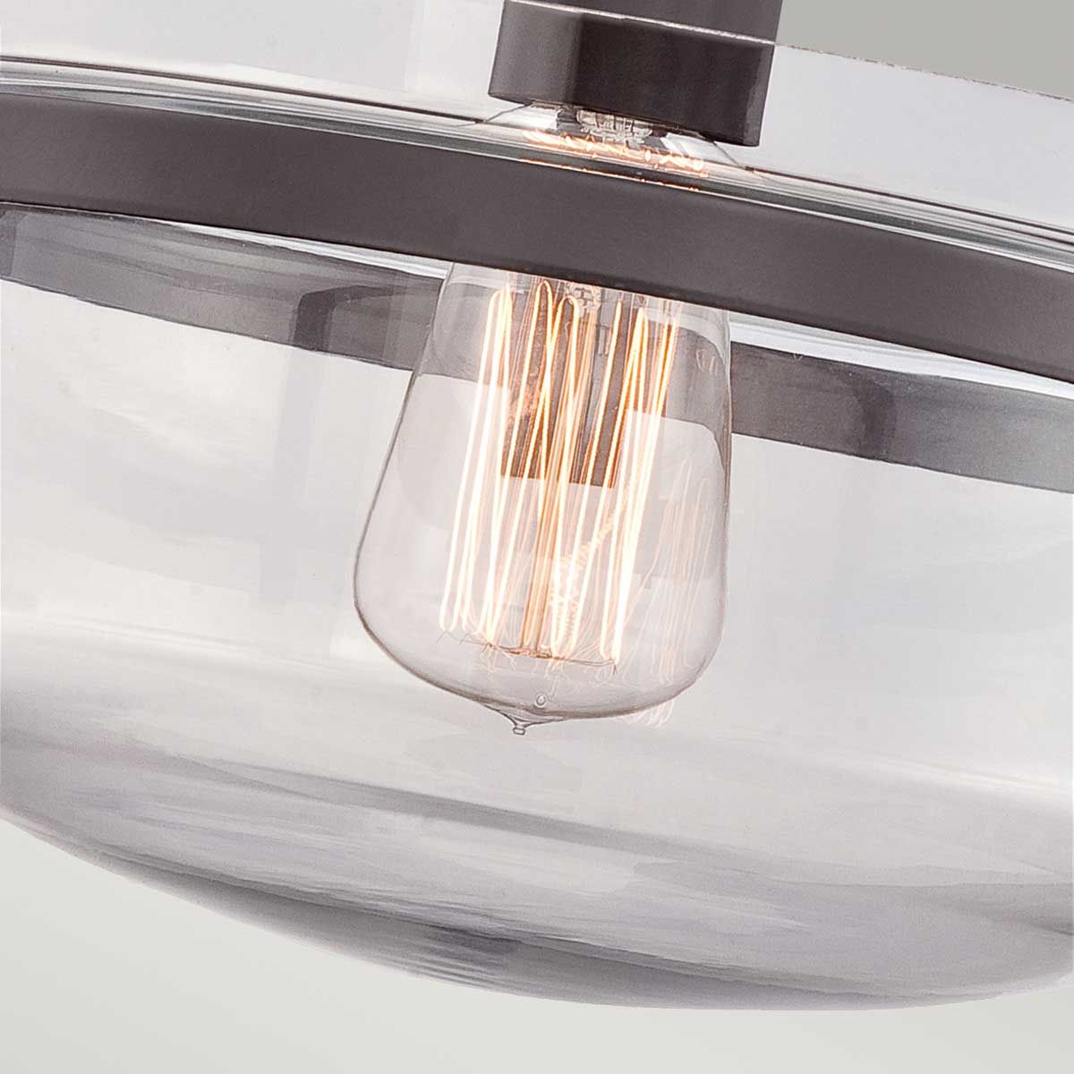 Penn Station 1 - flammige, halbbündige Lampe - Western Bronze - Elsteadlighting - QZ - PENN - STATION - F - WT