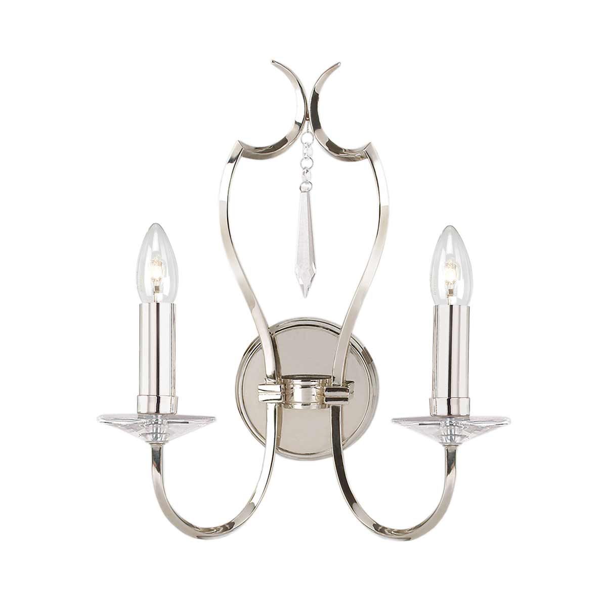 Pimlico 2 - flammige Wandleuchte, poliertes Nickel - Elsteadlighting - PM2 - PN