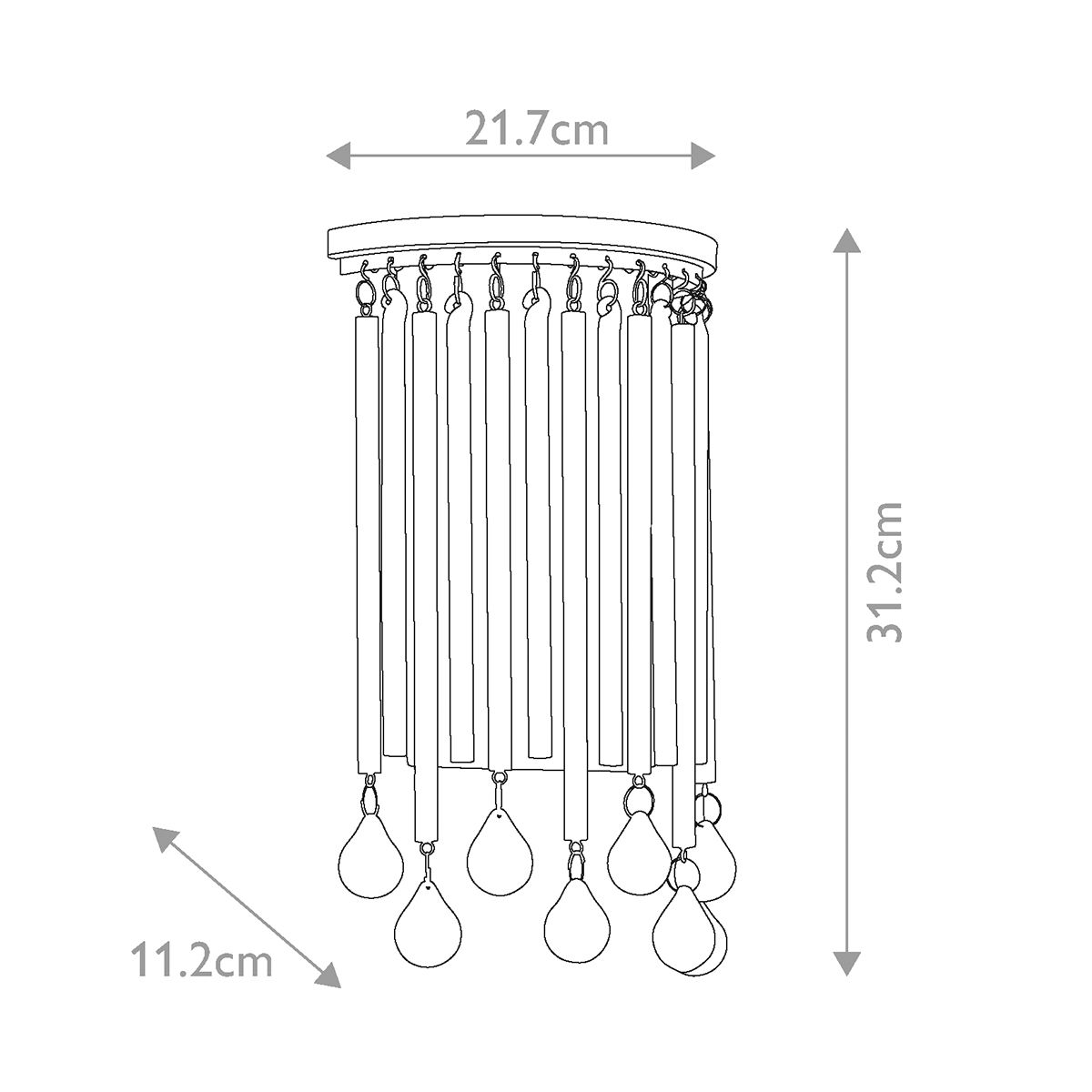 Piper 2 - flammige Wandleuchte - Poliertes Chrom - Elsteadlighting - KL - PIPER2 - PC