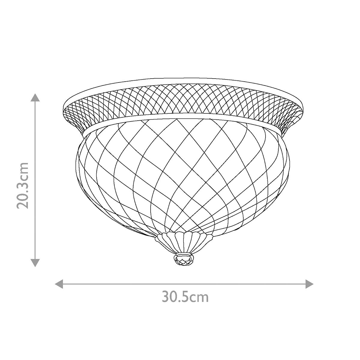 Plantation 2 - flammige kleine Deckenleuchte, Antik - Nickel poliert - Elsteadlighting - HK - PLANT - F - S - PL