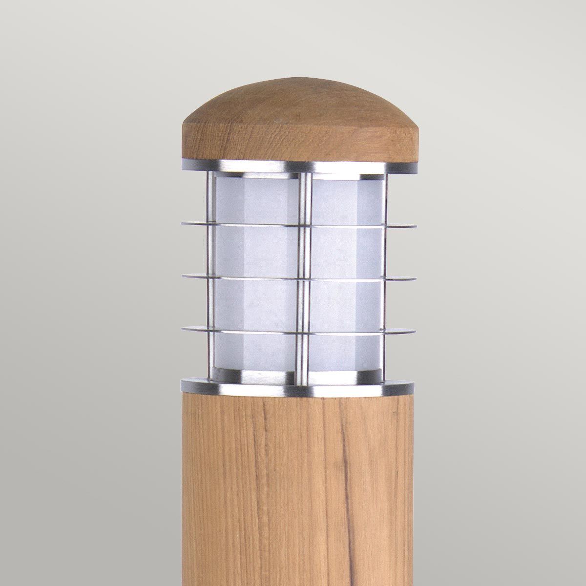 Pollerleuchte Poole 1 Licht - Teak und Edelstahl - Elsteadlighting - GZ - POOLE - B
