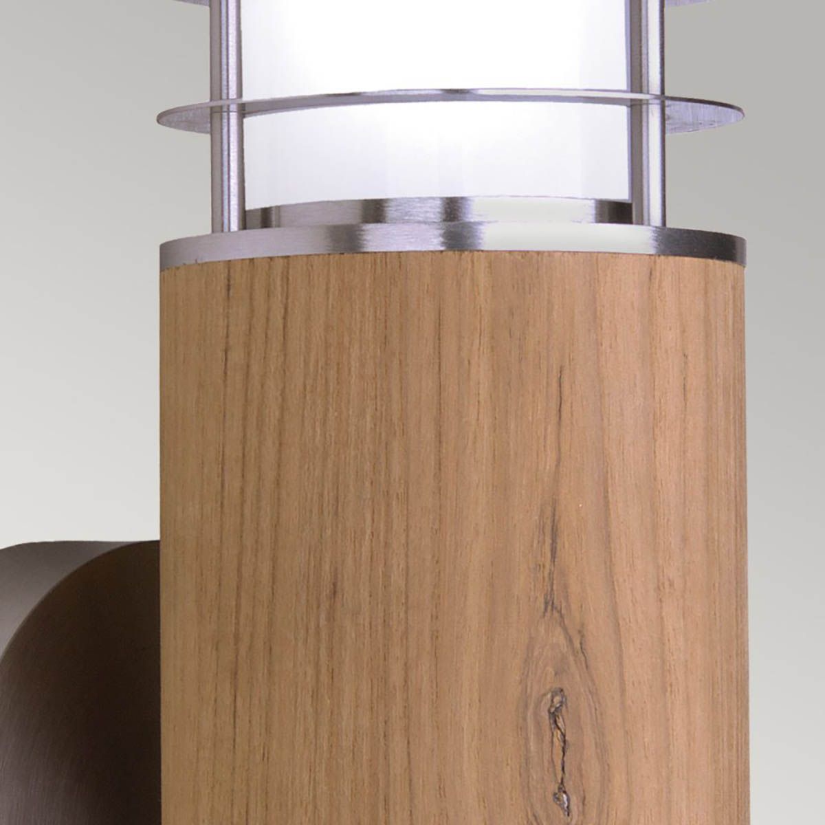 Poole 1 - flammige Wandleuchte - Teak und Edelstahl - Elsteadlighting - GZ - POOLE - W