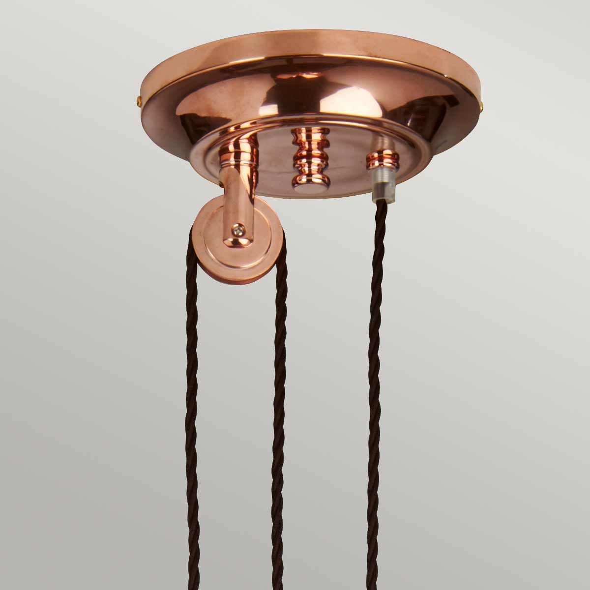 Provence 1 - flammige Pendelleuchte „Rise and Fall“ – poliertes Kupfer - Elsteadlighting - PV - P - CPR