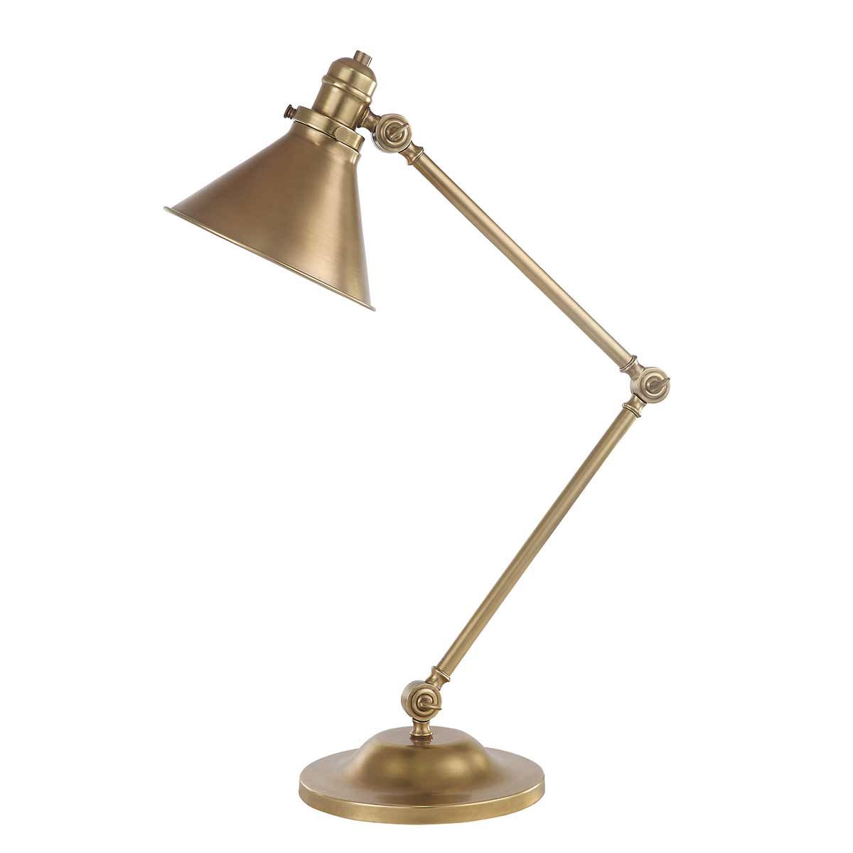 Provence 1 - flammige Tischlampe - Gealtertes Messing - Elsteadlighting - PV - TL - AB