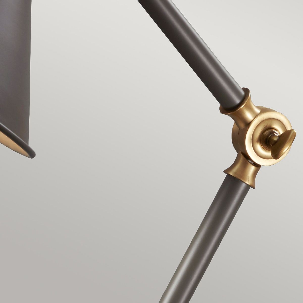 Provence Element Mini - Tischlampe mit 1 Licht, Dunkelgrau/Gealtertes Messing - Elsteadlighting - PV - ELEMENT - GAB