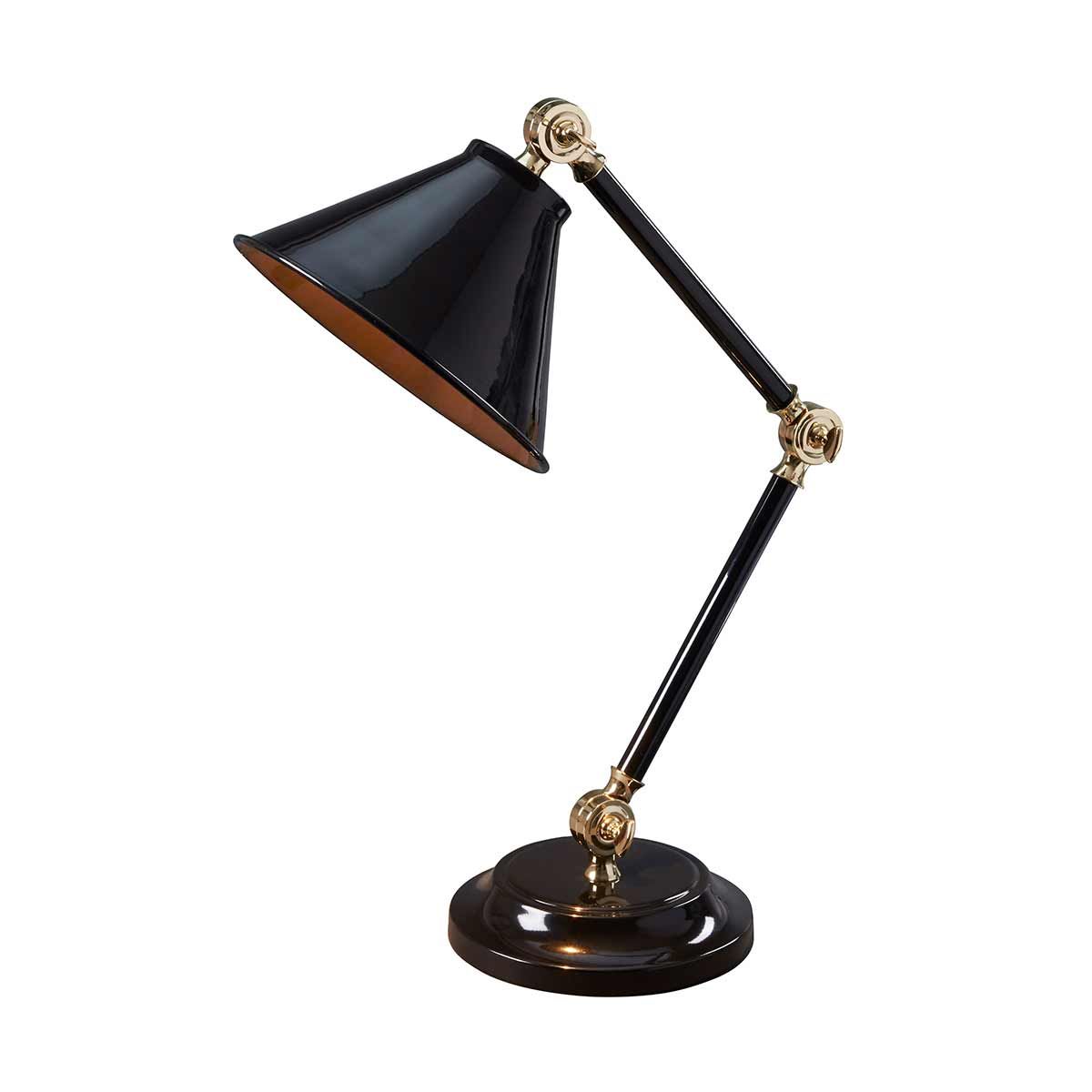 Provence Element Mini - Tischlampe mit 1 Licht, Schwarz/Messing poliert - Elsteadlighting - PV - ELEMENT - BPB