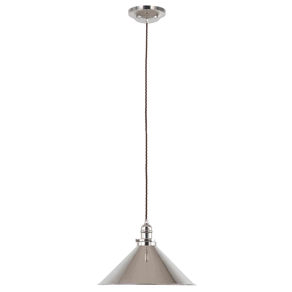 Provence Pendelleuchte mit 1 Licht, poliertes Nickel - Elsteadlighting - PV - SP - PN