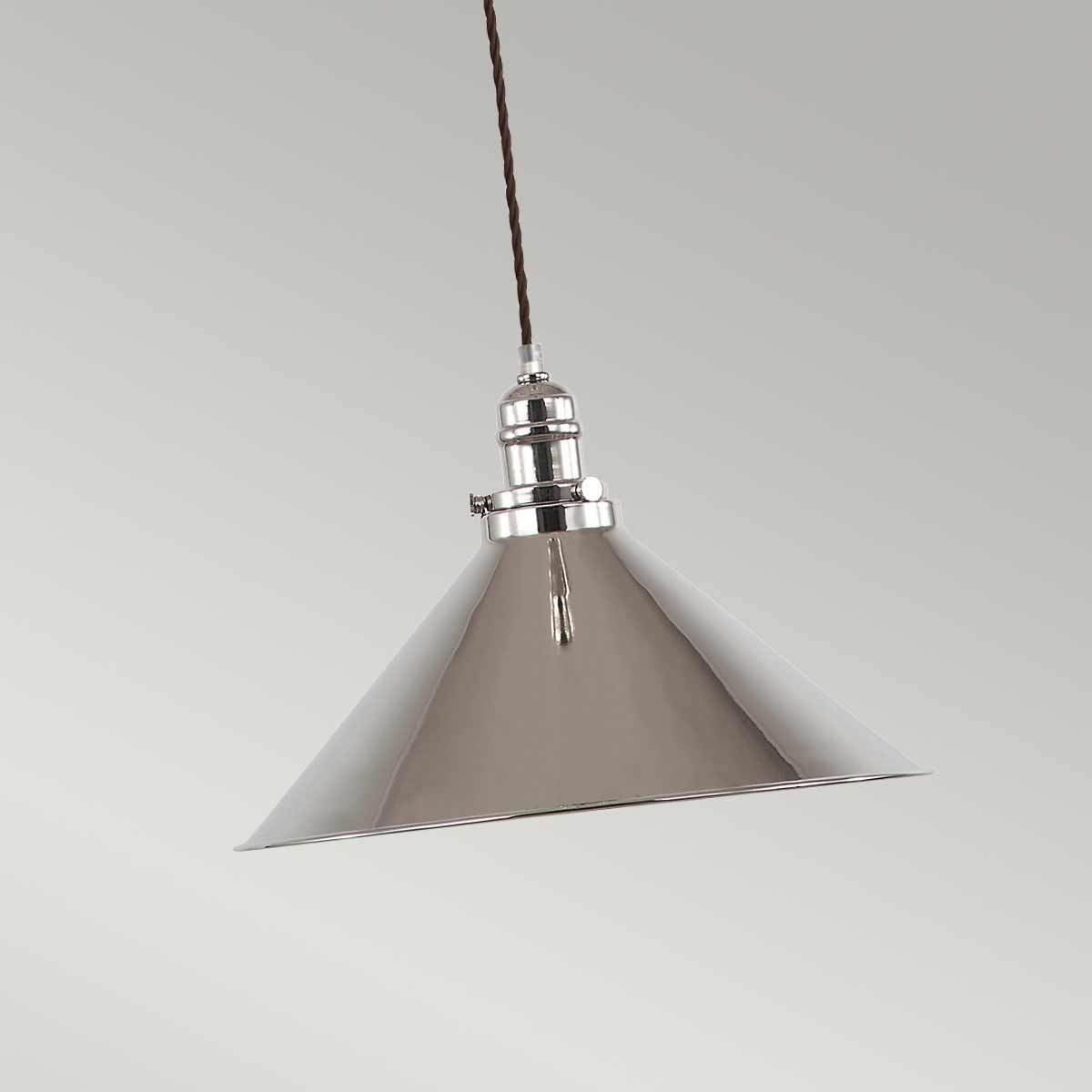 Provence Pendelleuchte mit 1 Licht, poliertes Nickel - Elsteadlighting - PV - SP - PN