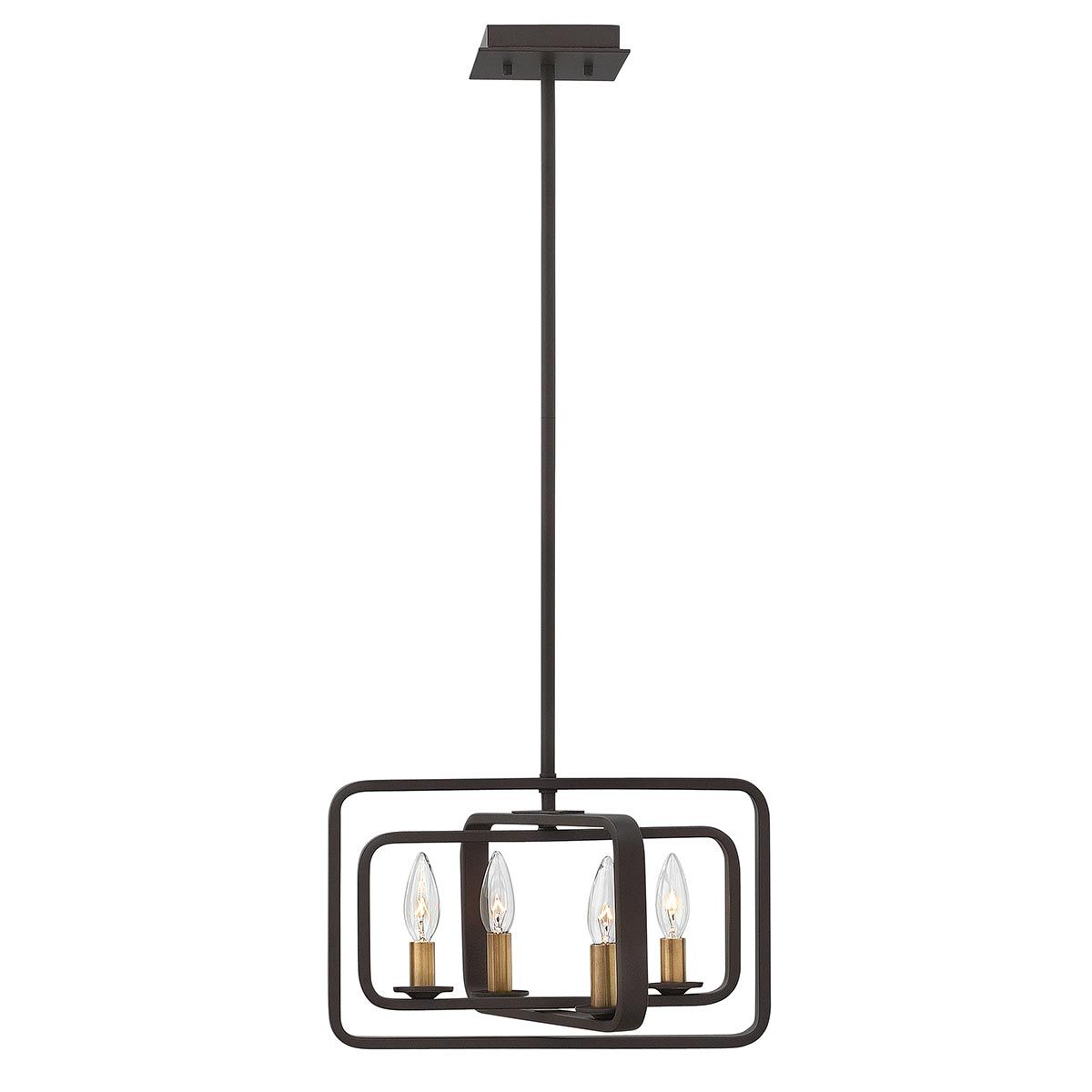 Quentin Kronleuchter mit 4 breiten Lichtern, Buckeye - Bronze - Elsteadlighting - HK - QUENTIN - 4P - A