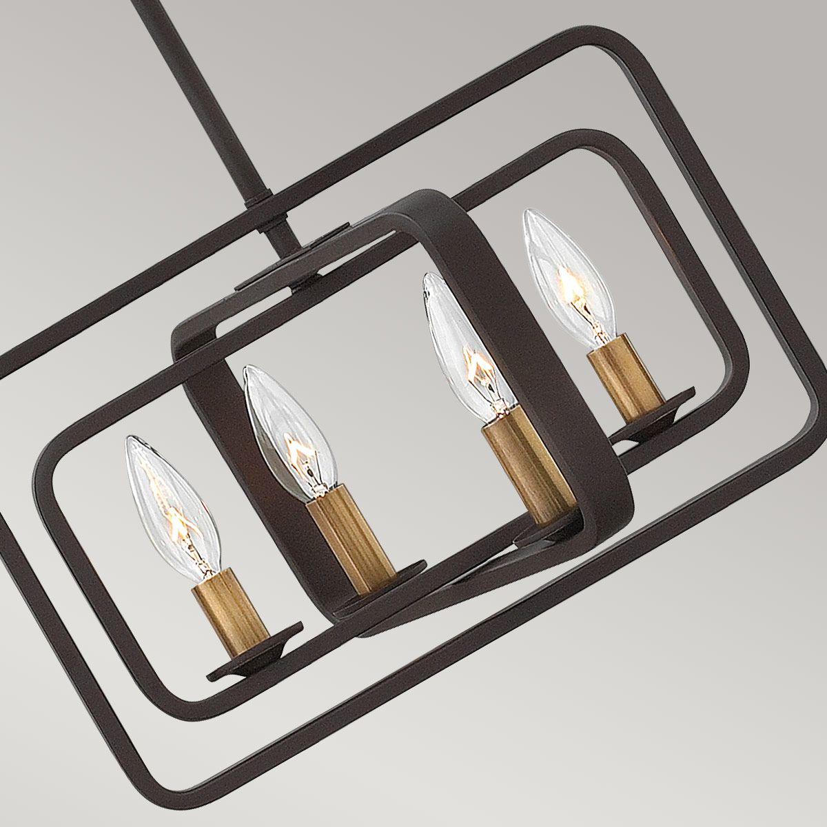 Quentin Kronleuchter mit 4 breiten Lichtern, Buckeye - Bronze - Elsteadlighting - HK - QUENTIN - 4P - A