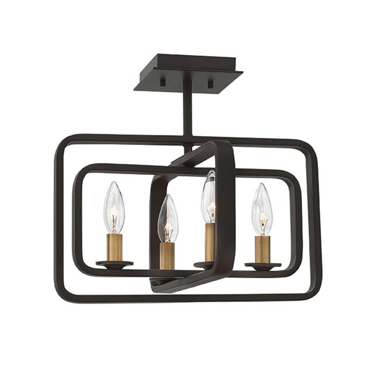 Quentin Kronleuchter mit 4 breiten Lichtern, Buckeye - Bronze - Elsteadlighting - HK - QUENTIN - 4P - A