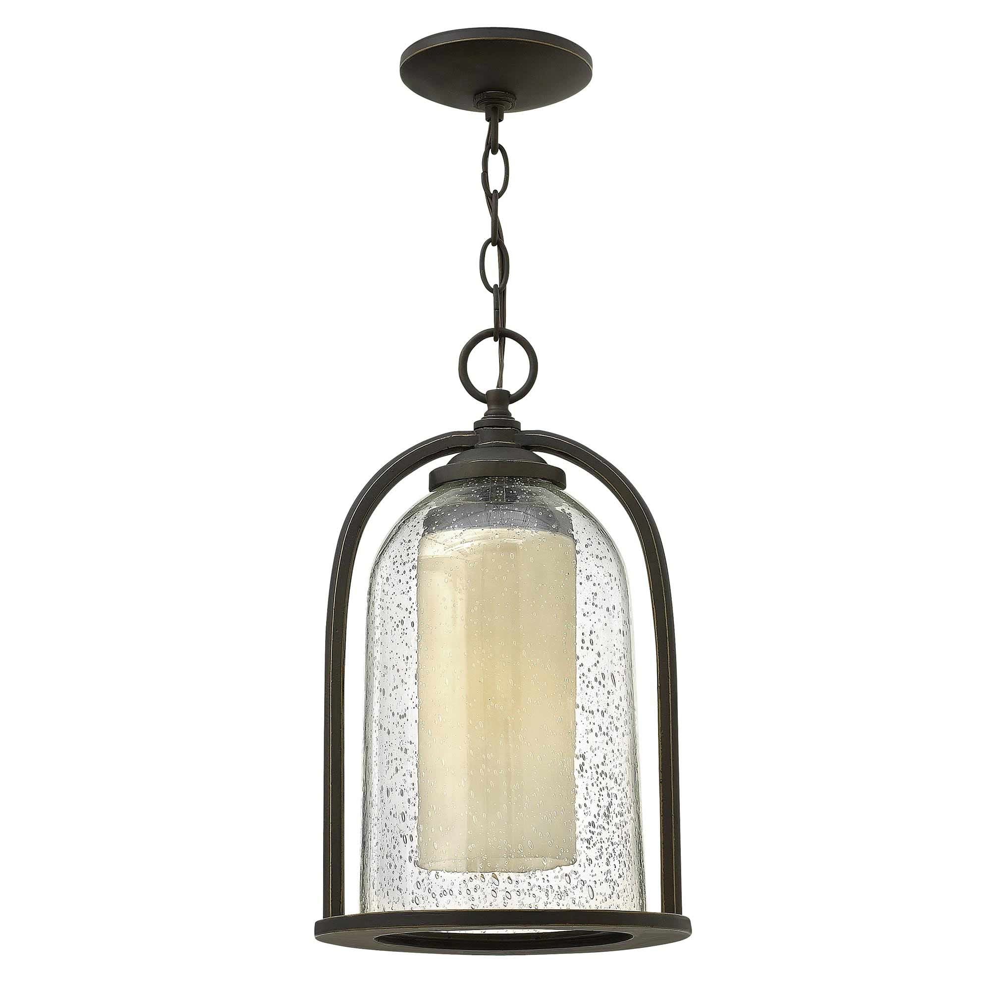 Quincy 1 - flammige mittelgroße Kettenlaterne - geölte Bronze - Elsteadlighting - HK - QUINCY8 - M