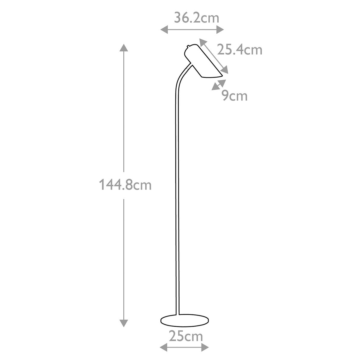 Quinto 1 - flammige Stehlampe - Messing in gealtertem Weiß - Elsteadlighting - QUINTO - FL - WAB