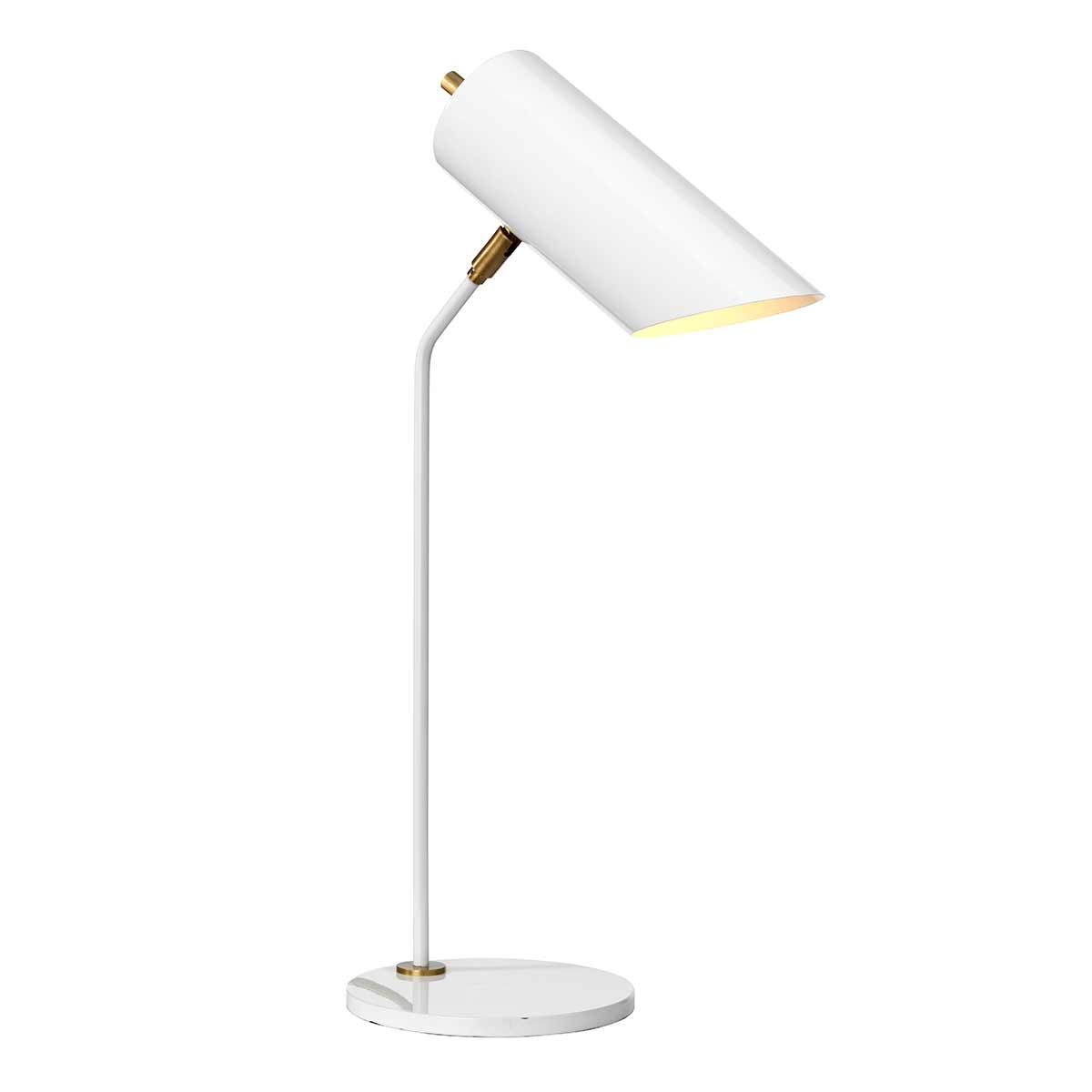 Quinto 1 - flammige Tischlampe - Weiß/Gealtertes Messing - Elsteadlighting - QUINTO - TL - WAB
