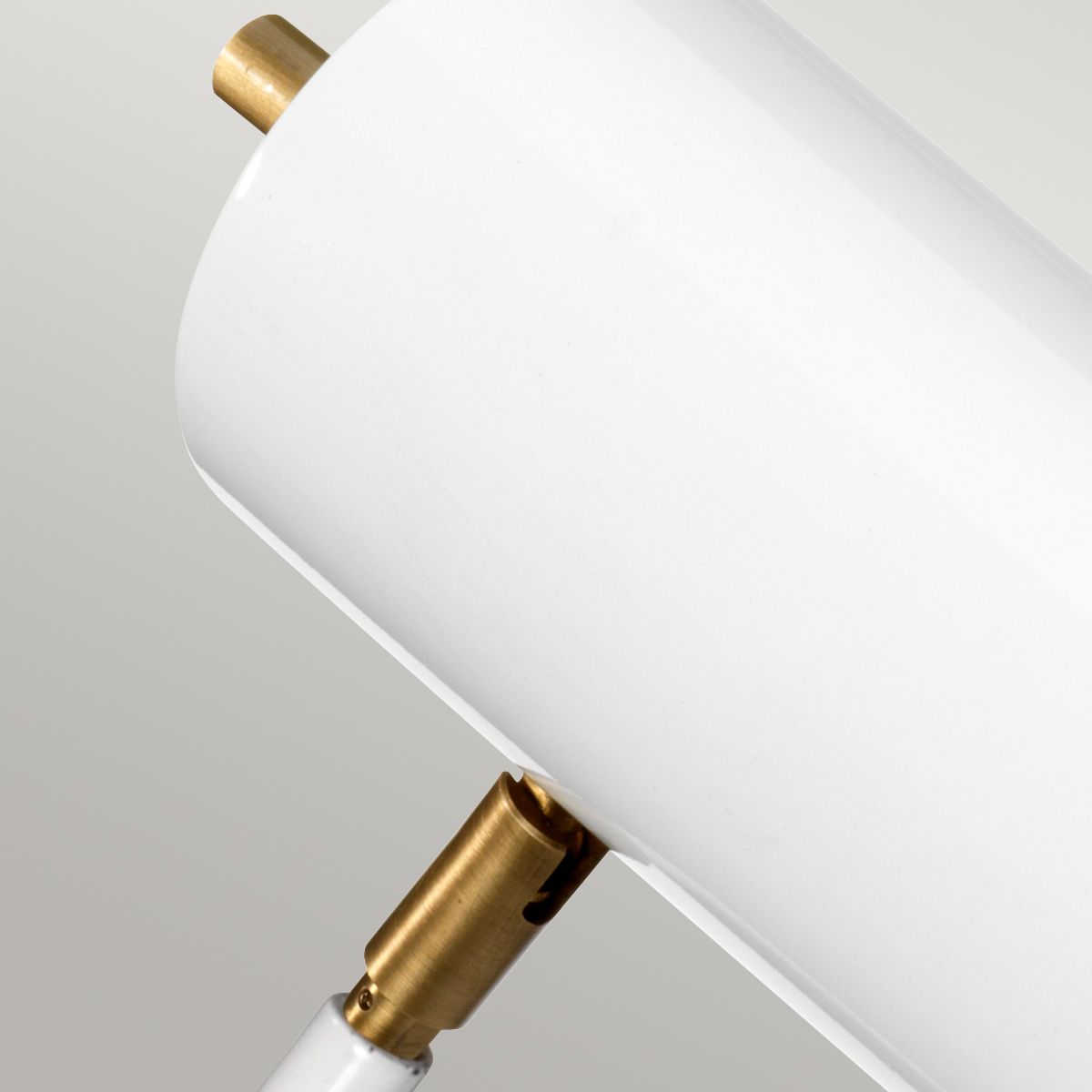 Quinto 1 - flammige Tischlampe - Weiß/Gealtertes Messing - Elsteadlighting - QUINTO - TL - WAB