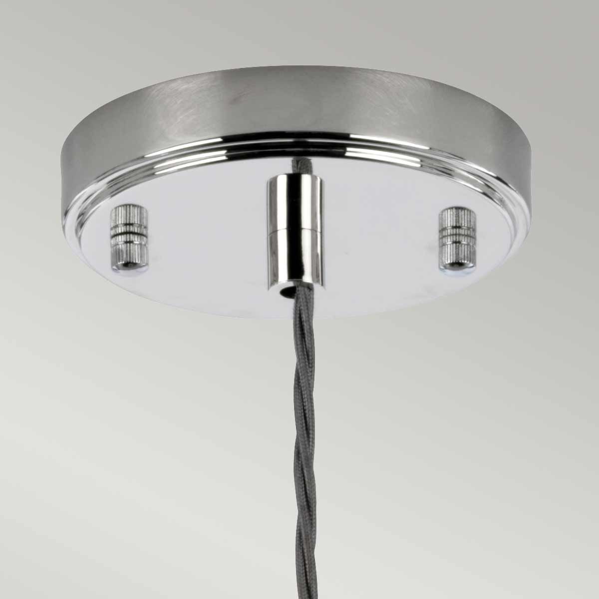 Reno 1 - flammige Pendelleuchte - Poliertes Nickel, Rauchglas - Elsteadlighting - RENO - P - SMOKE