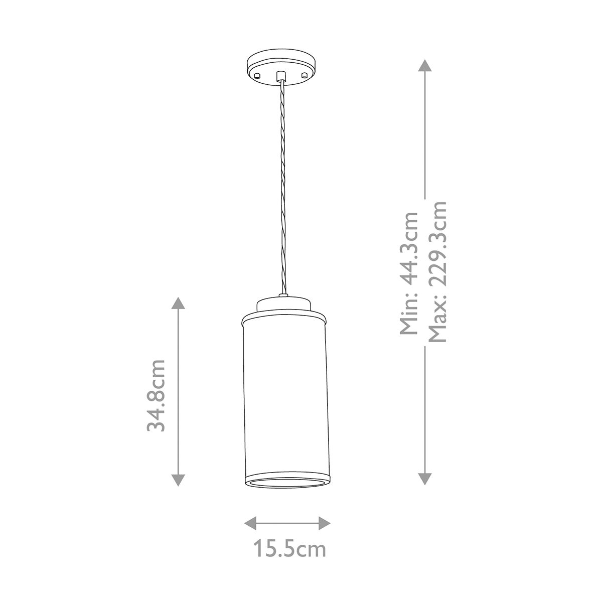 Reno 1 - flammige Pendelleuchte - Poliertes Nickel, Rauchglas - Elsteadlighting - RENO - P - SMOKE