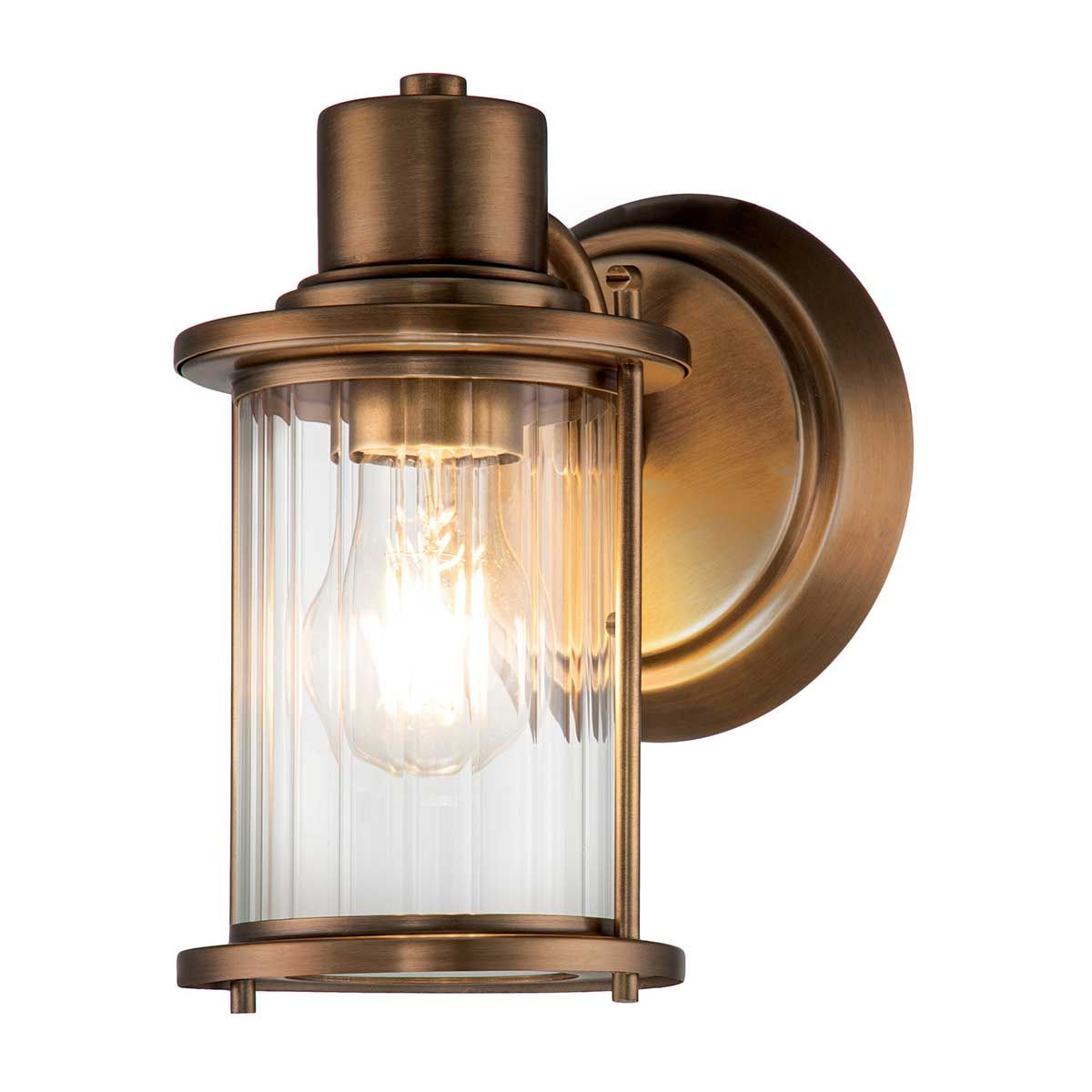 Riggs 1 - flammige Wandleuchte - Verwittertes Messing - Elsteadlighting - QZ - RIGGS1 - BATH - WS