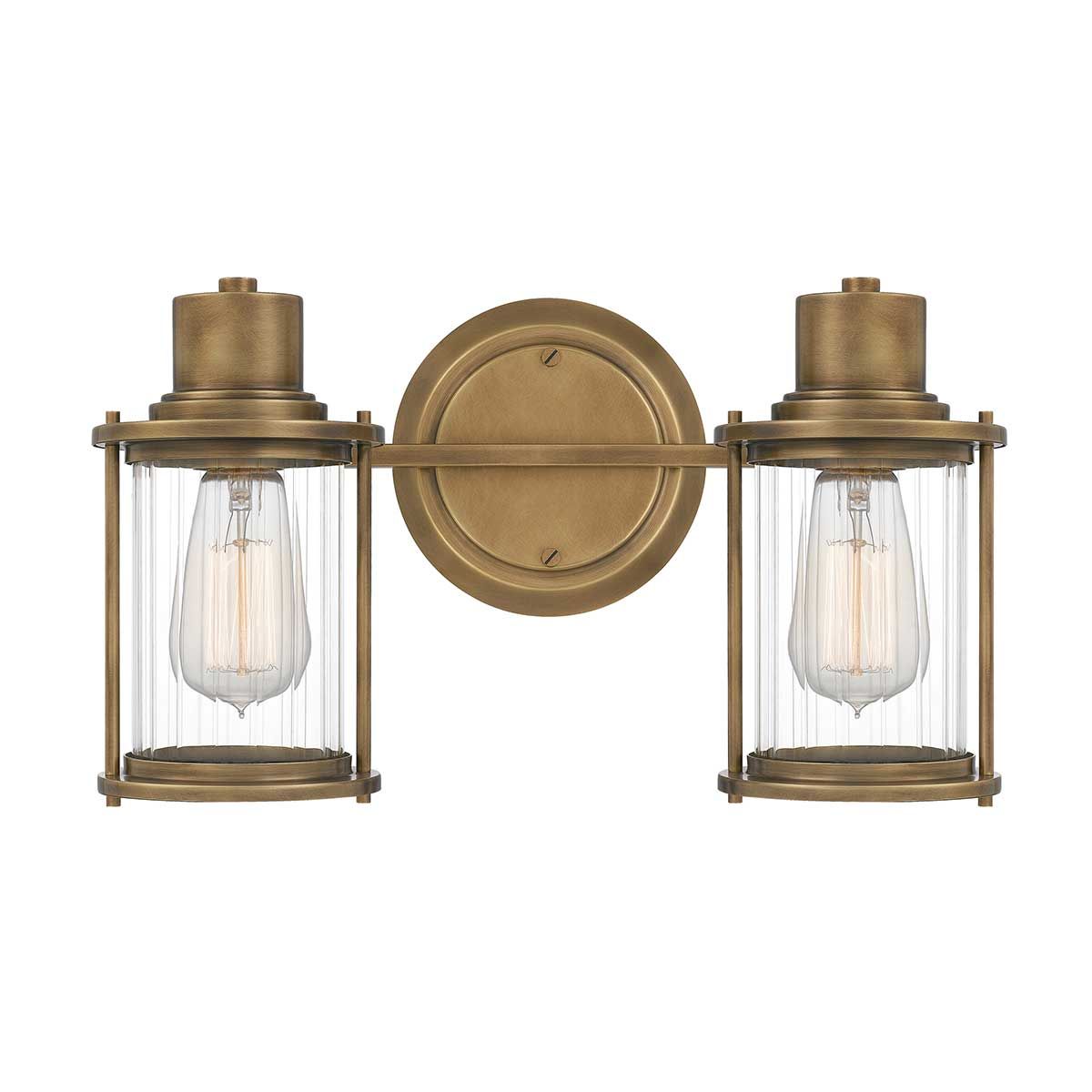 Riggs 2 - flammige Wandleuchte - Verwittertes Messing - Elsteadlighting - QZ - RIGGS2 - BATH - WS