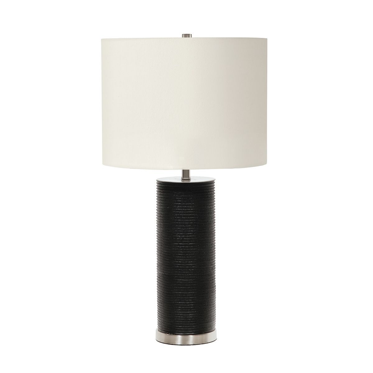 Ripple 1 - flammige Tischlampe - Schwarz mit weißem Schirm - Elsteadlighting - RIPPLE - TL - BLK - W
