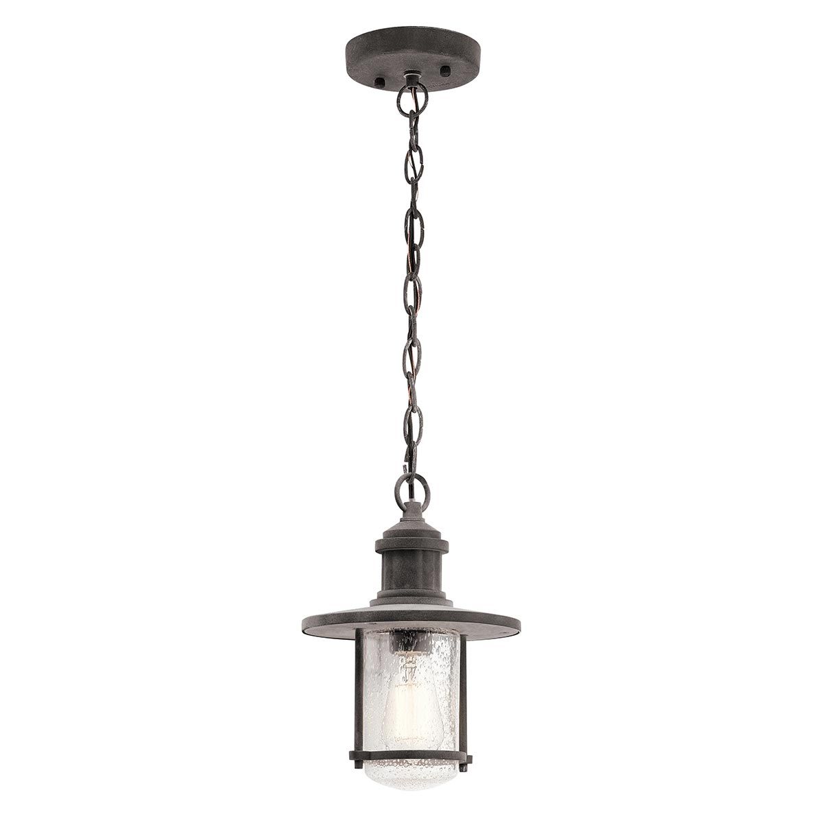 Riverwood 8" Kettenlaterne - verwittertes Zink - Elsteadlighting - KL - RIVERWOOD8 - M