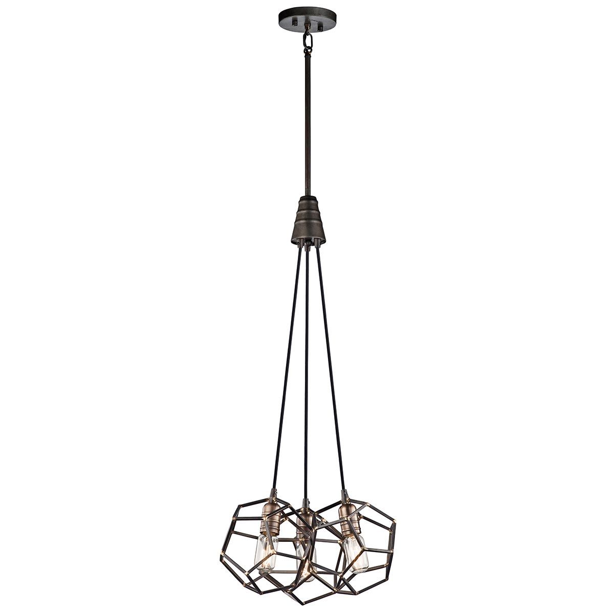 Rocklyn Kronleuchter mit 3 Lichtern, Rohstahl - Elsteadlighting - KL - ROCKLYN3 - RS
