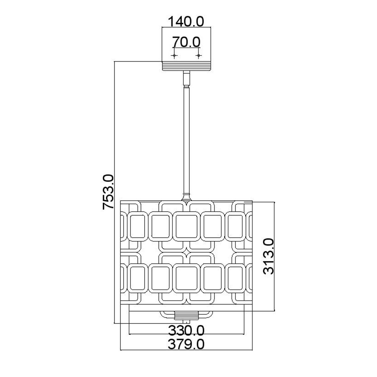 Sabina Pendelleuchte mit 3 Lichtern - Blattsilber - Elsteadlighting - HK - SABINA - 3P