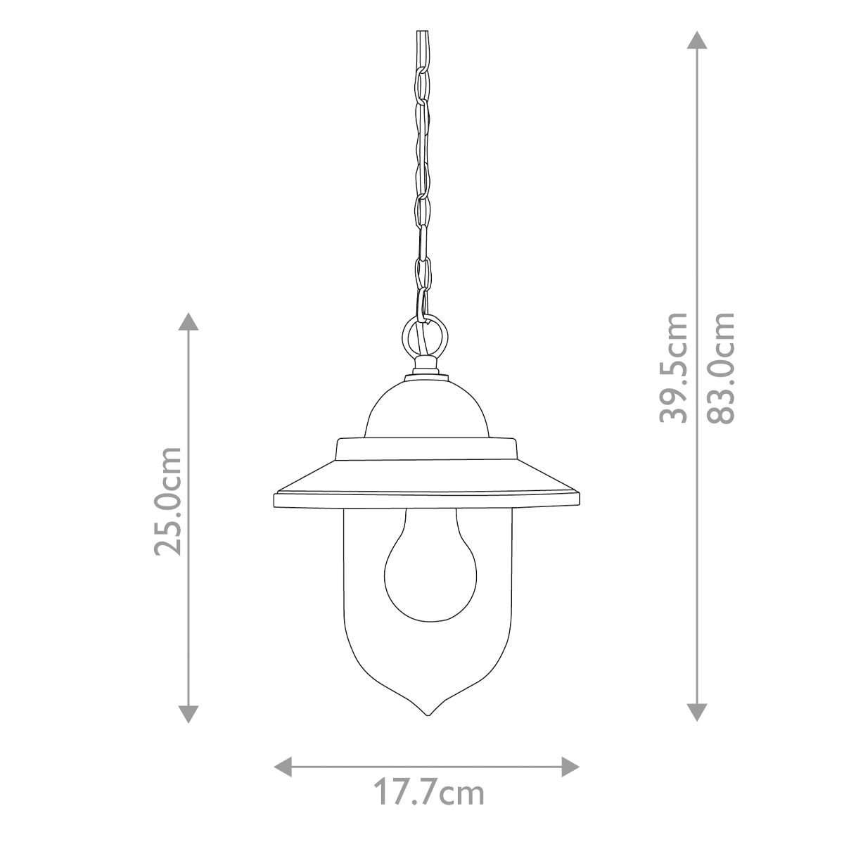 Sandown 1 - Licht - Kettenlaterne - Schwarz - Elsteadlighting - GZH - SDN8