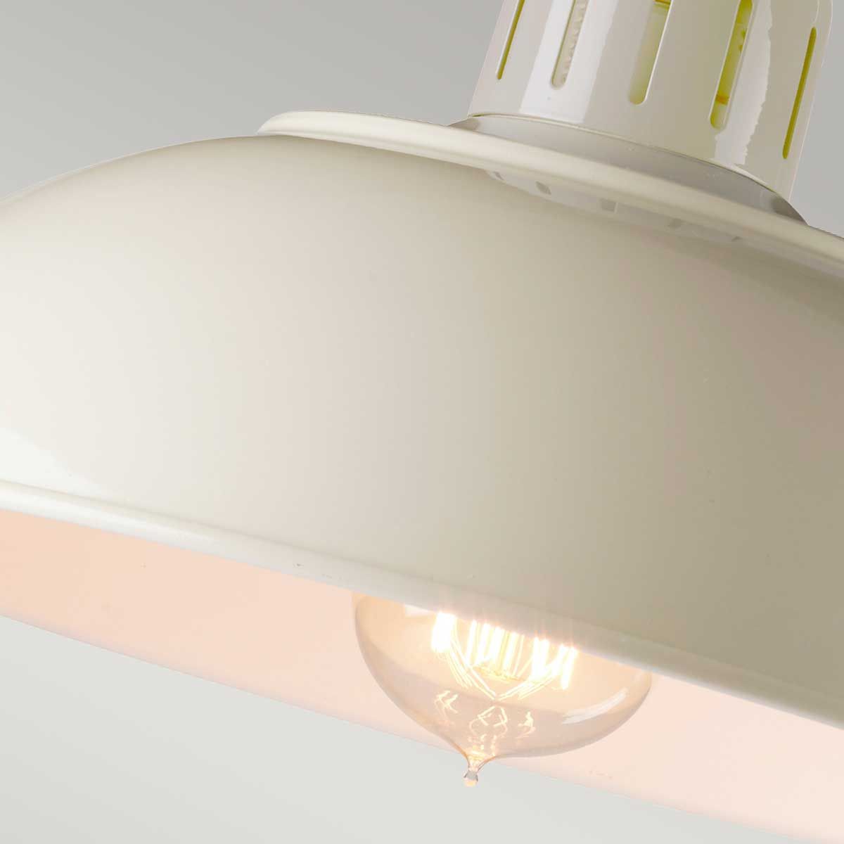 Schreibtischlampe Franklin 1-flammig - Austernweiß mit cremefarbenem Schirm - Elsteadlighting - leuchtengrosshandel24
