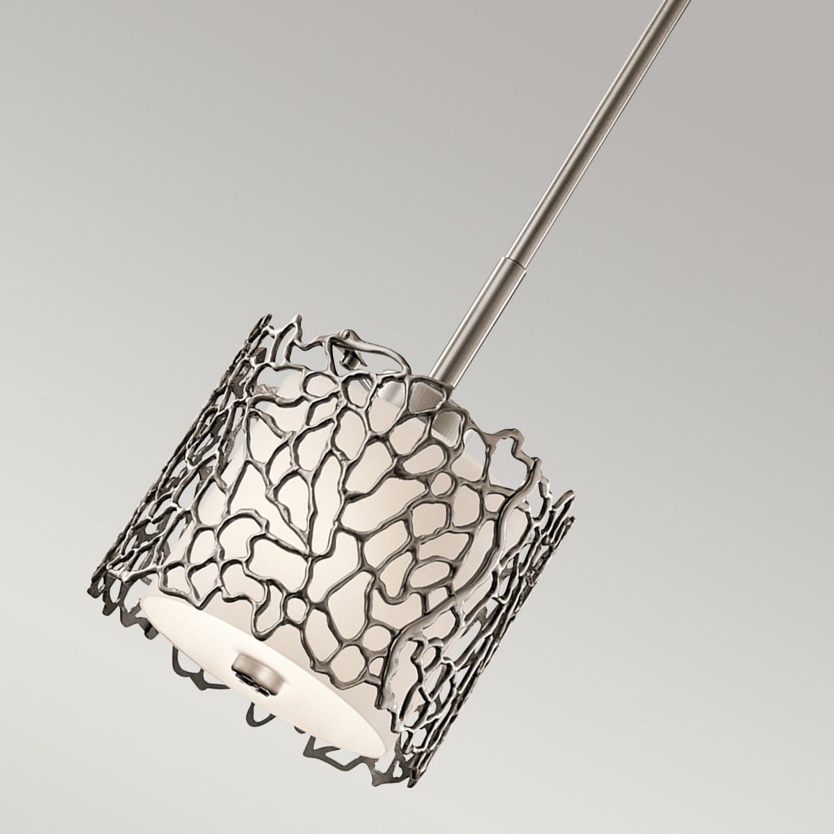 Silver Coral 1 - flammige Mini - Pendelleuchte - Klassisches Zinn - Elsteadlighting - KL - SILVER - CORAL - MP