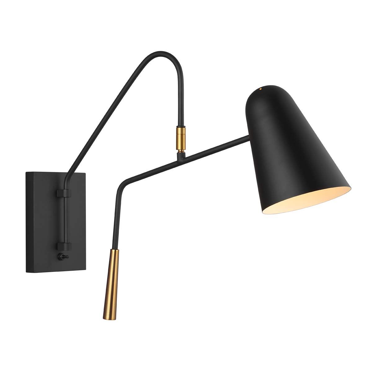 Simon 1 - flammige Wandleuchte - Mitternachtsschwarz - Elsteadlighting - FE - SIMON1