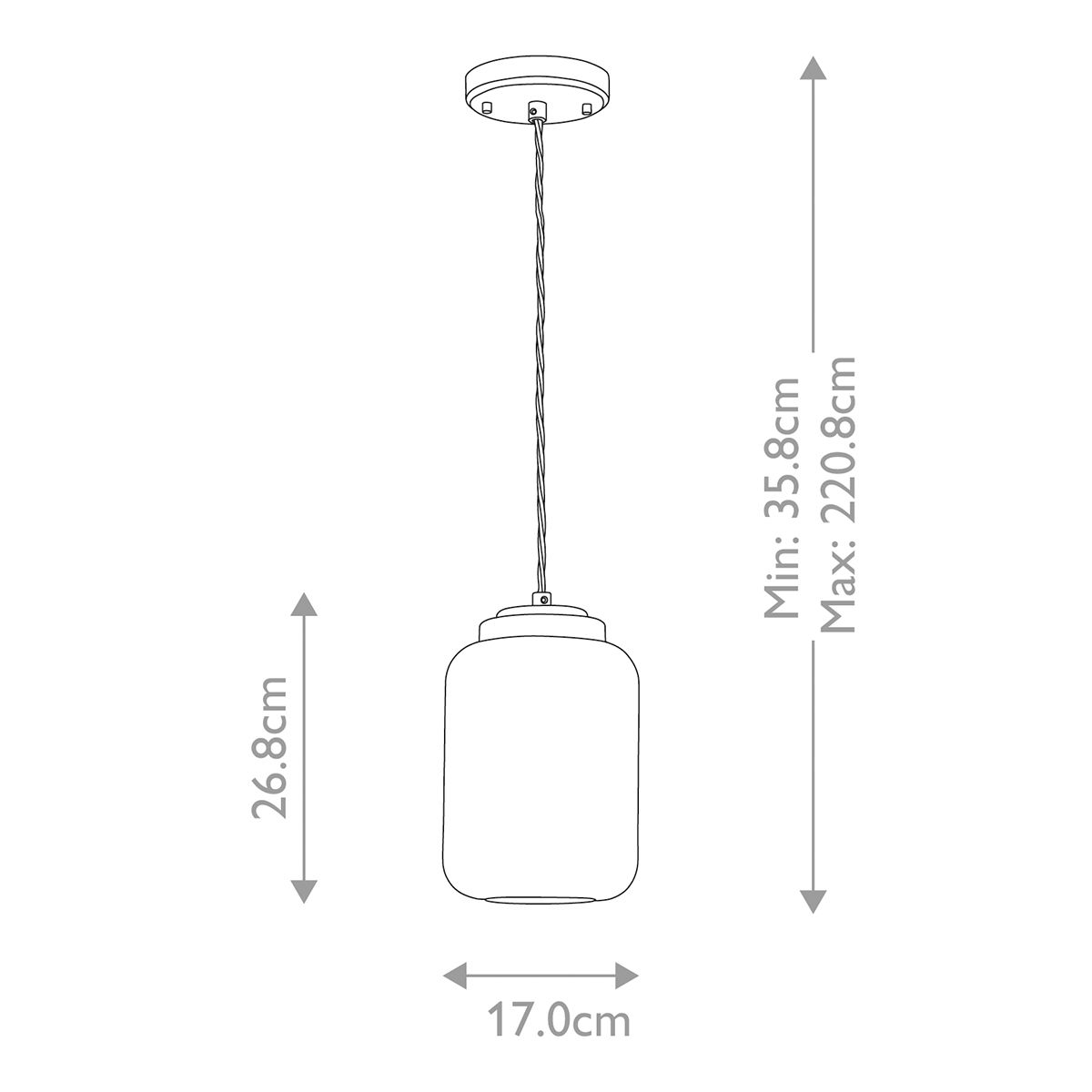 Sola 1 - flammige Pendelleuchte - Poliertes Nickel, Klarglas - Elsteadlighting - SOLA - P
