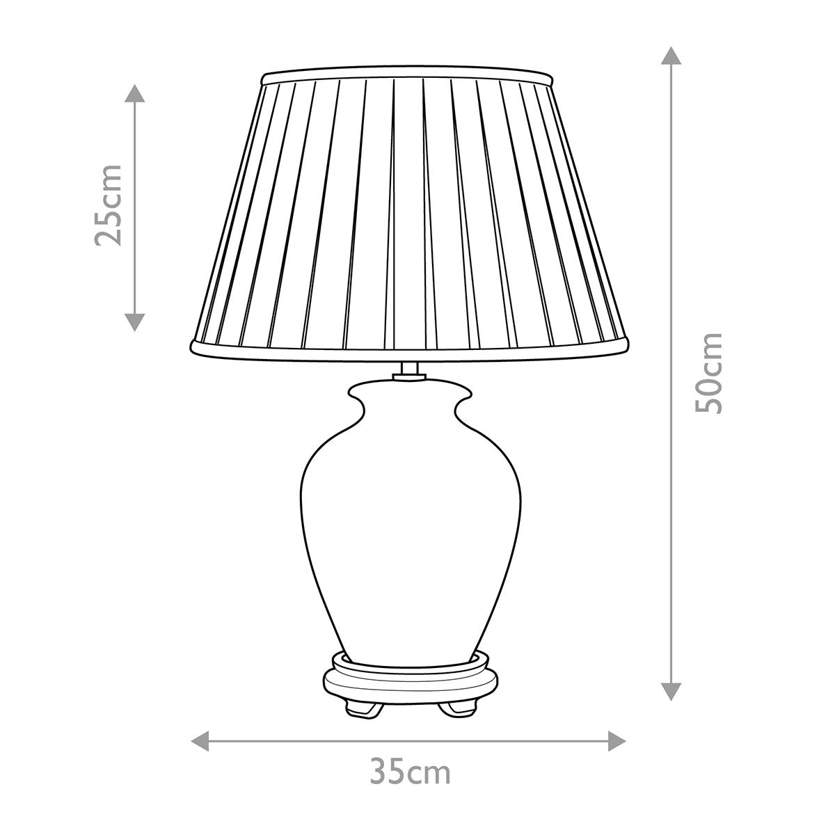 Soling 1 - flammige Tischlampe, Creme mit Orange und Grün, mit elfenbeinfarbenem Schirm - Elsteadlighting - DL - SOLING - TL