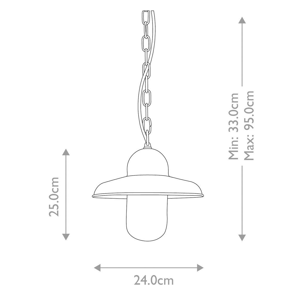 Somerton 1 - flammige Kettenlaterne - Grünspan - Elsteadlighting - SOMERTON - CH - V