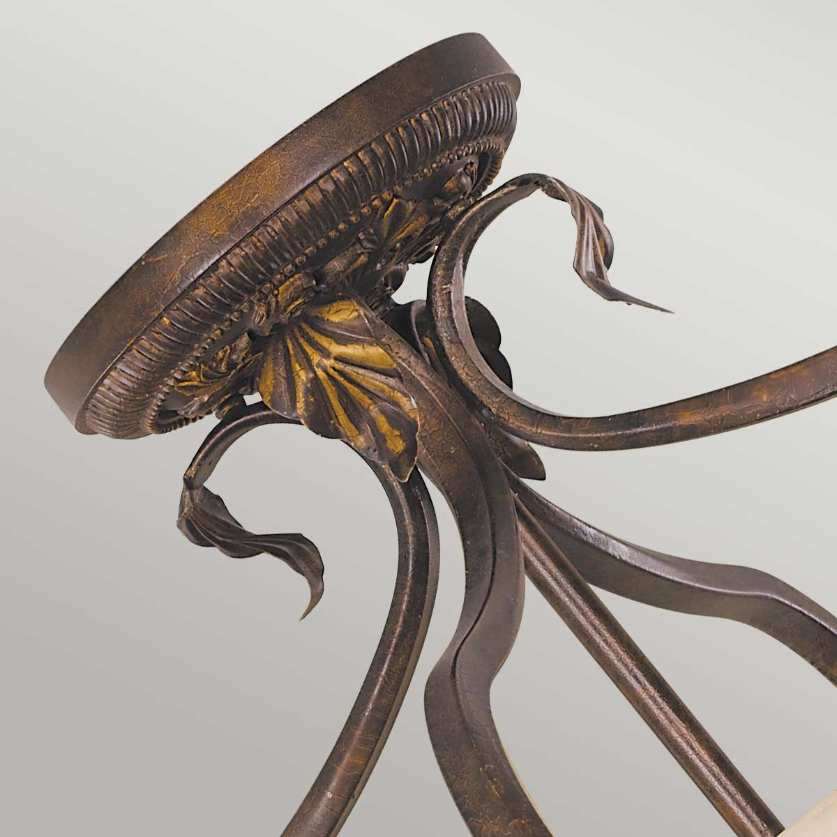 Sonoma Valley 3 - flammige Deckenleuchte, halbbündig, gealtertes Schildpatt - Elsteadlighting - FE - SONOMAVALLEY - SF