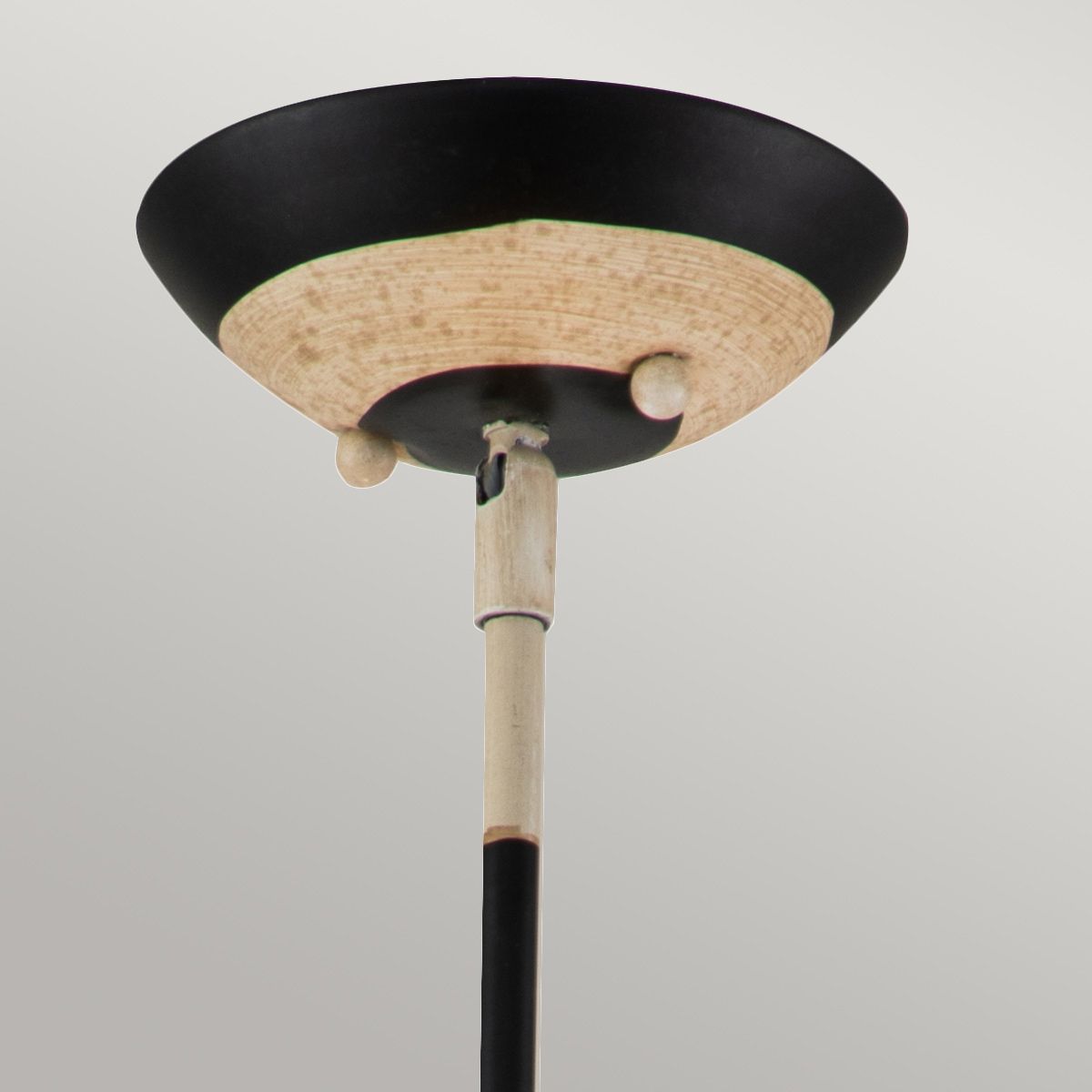 South Beach 1 - flammige Pendelleuchte - Schwarz, Kitt und Blattgold - Elsteadlighting - FB - SOUTHBEACH - P