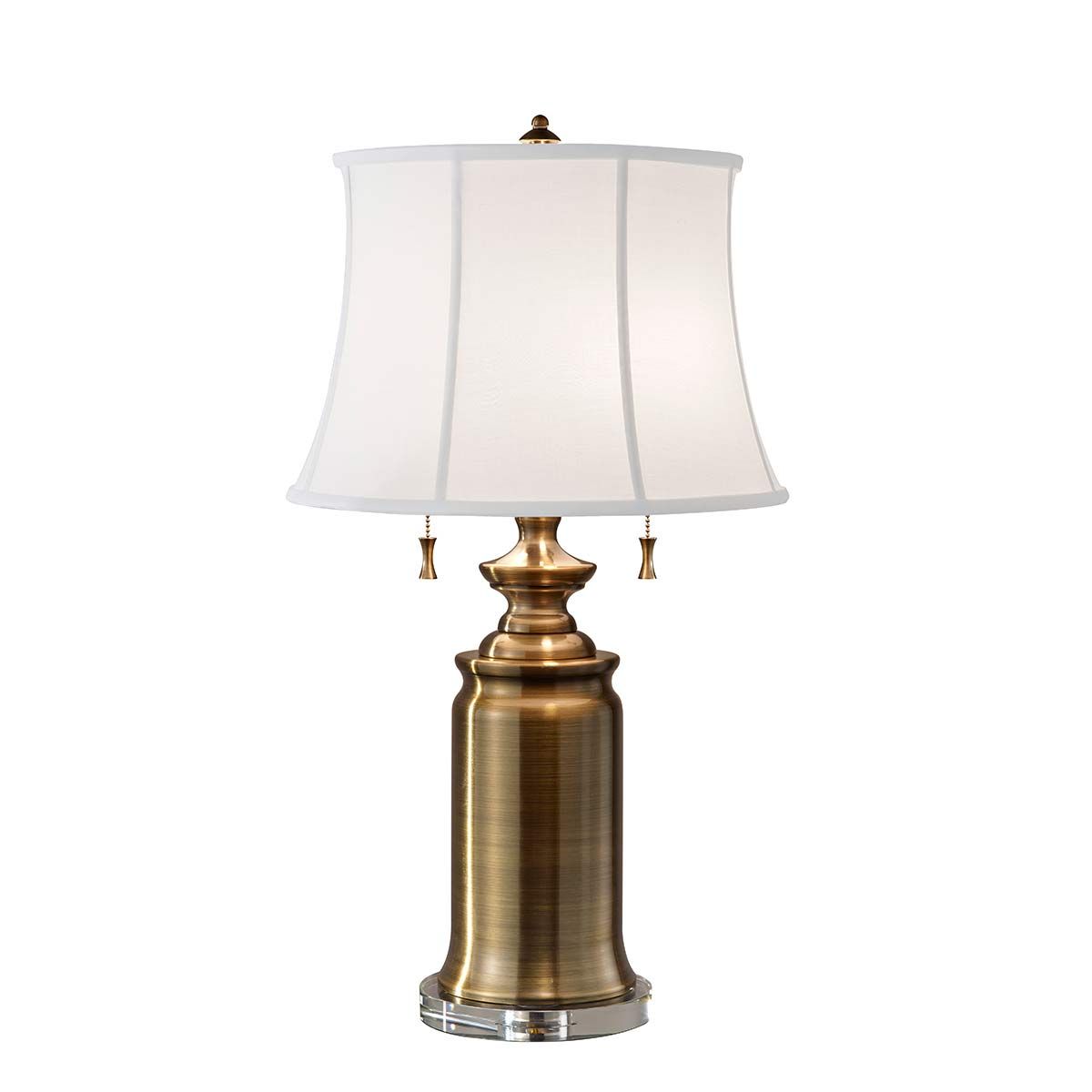 Stateroom 2 - flammige Tischlampe - Bali Messing mit weißem Schirm - Elsteadlighting - FE - STATEROOM - TL - BB