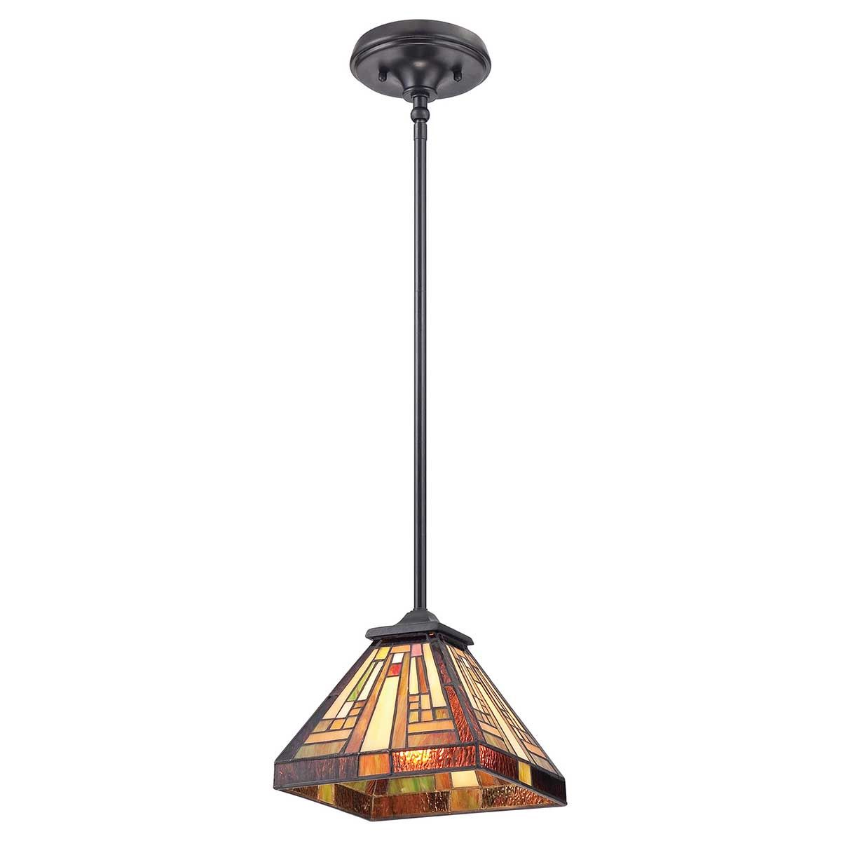 Stephen 1 - flammige Mini - Pendelleuchte mit Stabaufhängung - Vintage Bronze - Elsteadlighting - QZ - STEPHEN - MP