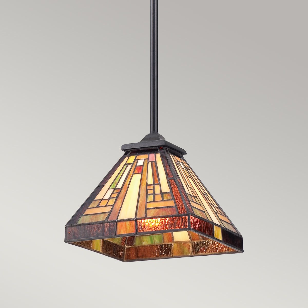 Stephen 1 - flammige Mini - Pendelleuchte mit Stabaufhängung - Vintage Bronze - Elsteadlighting - QZ - STEPHEN - MP