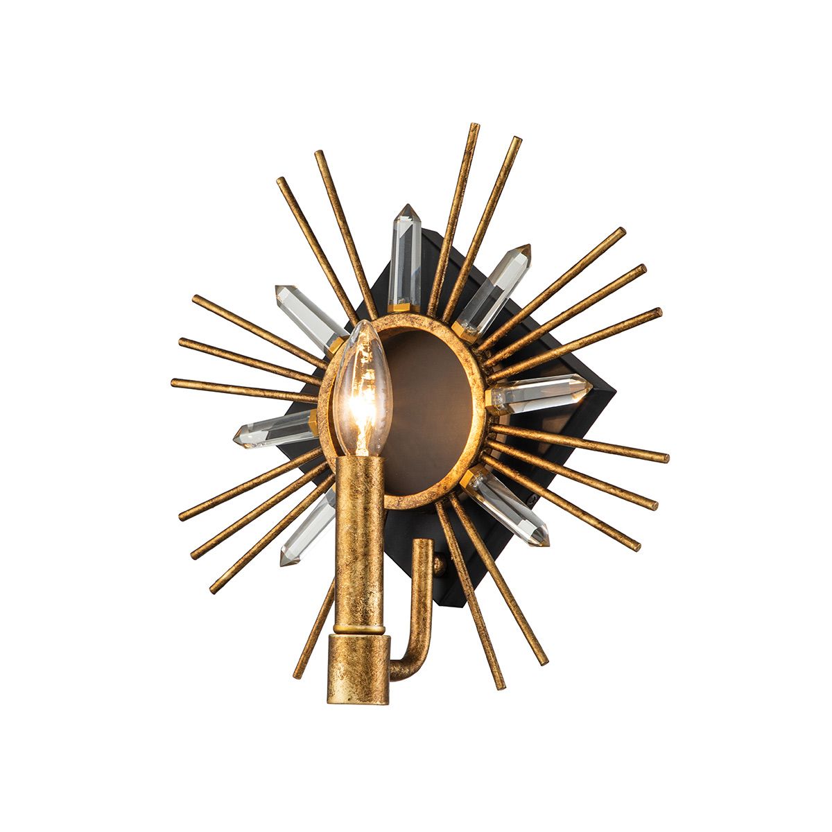 Sun King 1-flammige Wandleuchte - Blattgold - Elsteadlighting - leuchtengrosshandel24