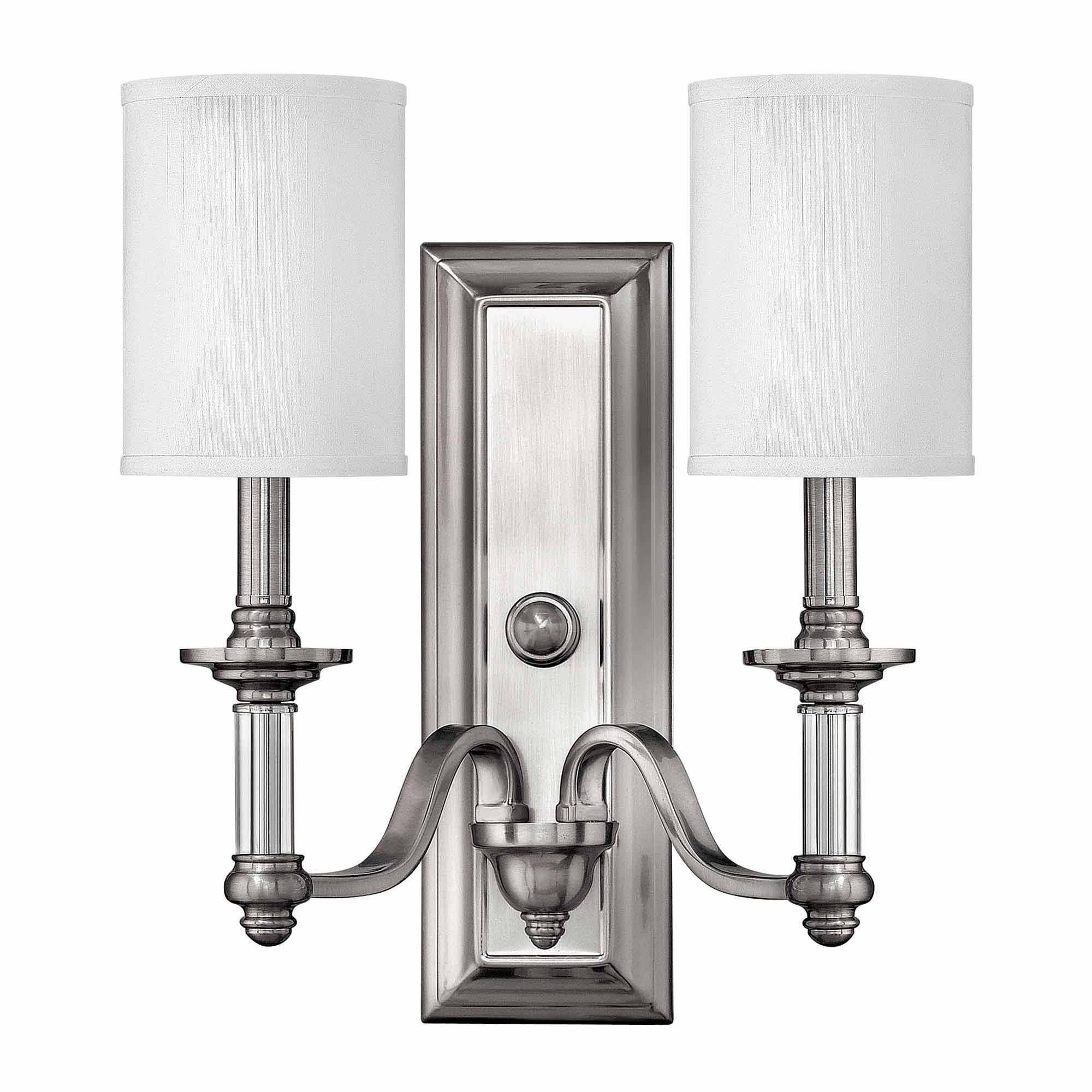 Sussex 2-flammige Wandleuchte - Gebürstetes Nickel - Elsteadlighting - leuchtengrosshandel24