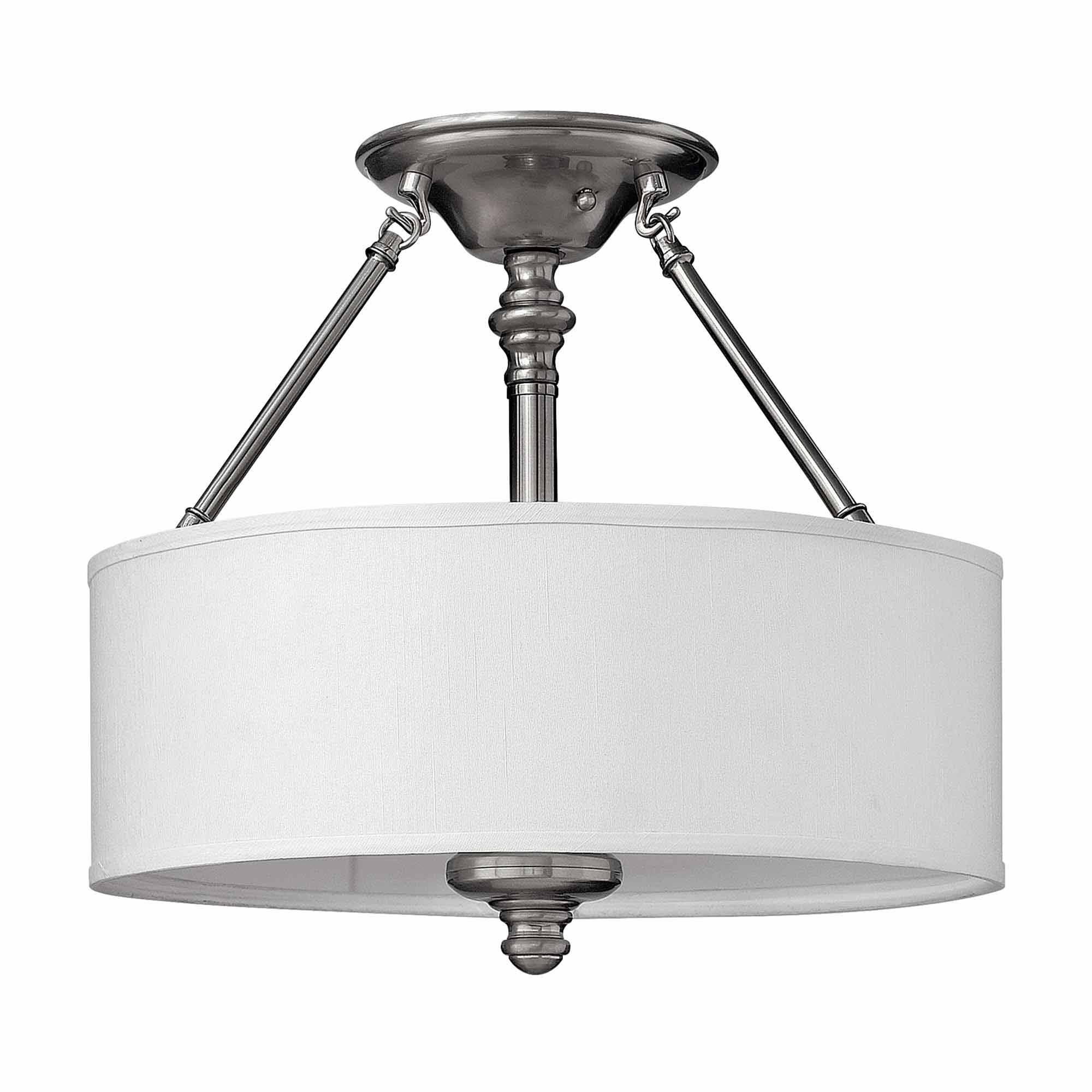 Sussex 3-flammige Halbdeckenleuchte - gebürstetes Nickel - Elsteadlighting - leuchtengrosshandel24