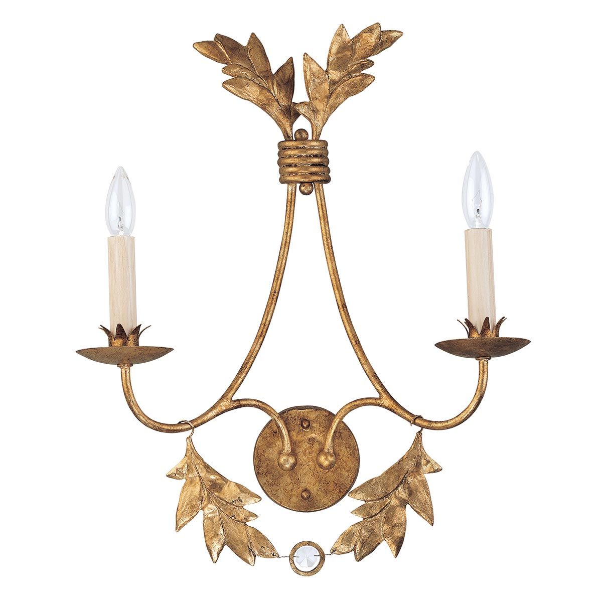 Sweet Olive 2-flammige Wandleuchte - Vergoldetes Gold - Elsteadlighting - leuchtengrosshandel24