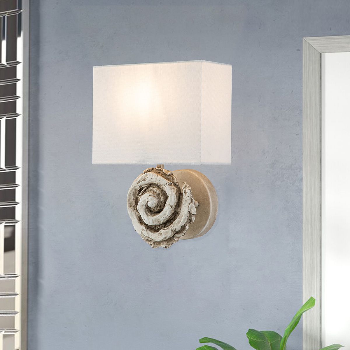 Swirl 1lt Große Wandleuchte - Knochenweiß - Elsteadlighting - leuchtengrosshandel24