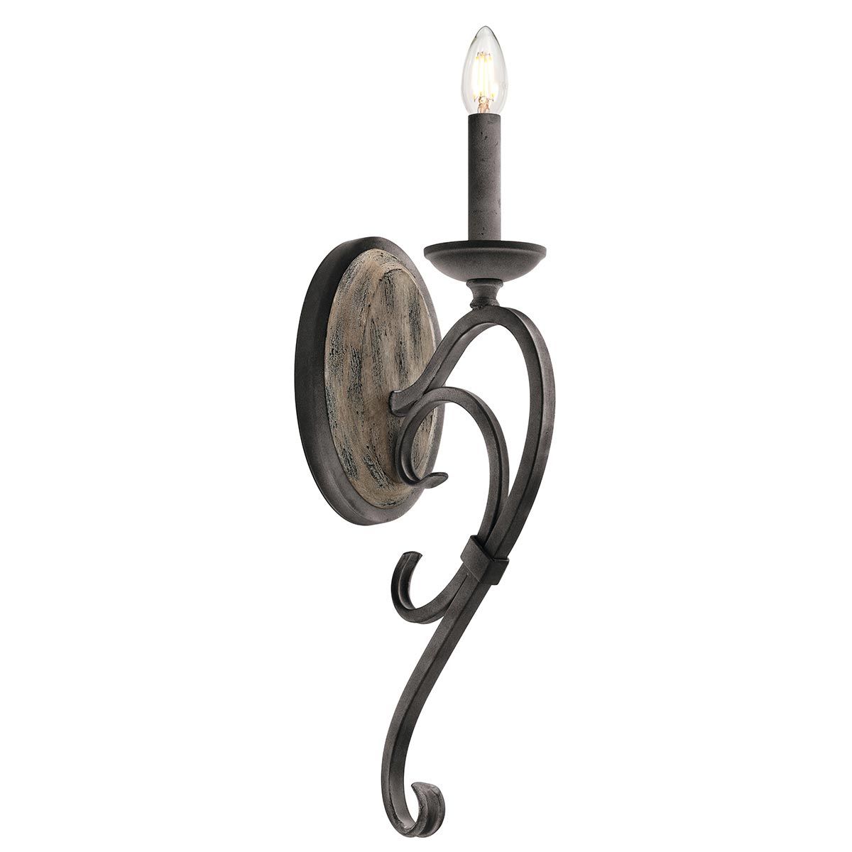 Taulbee 1-flammige Wandleuchte - Verwittertes Zink - Elsteadlighting - leuchtengrosshandel24